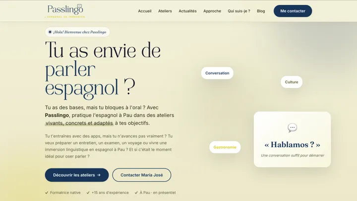 Aperçu du site Passlingo